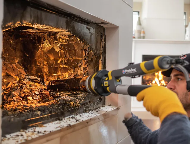 Professional chimney cleaning by Weston Chimney Sweep in Weston, MA