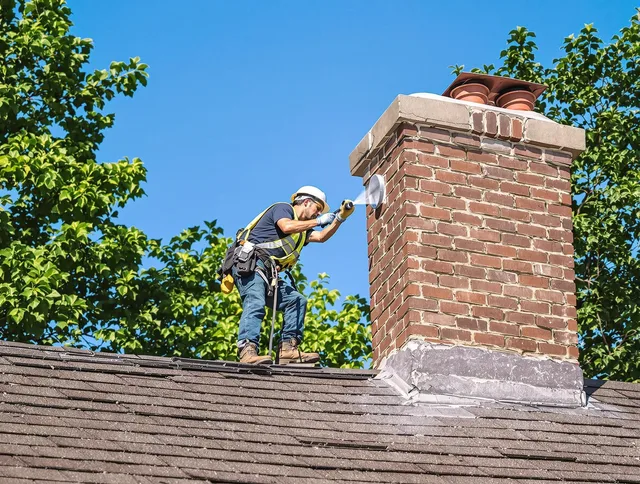 Weston Chimney Sweep performing an inspection with advanced tools in Weston, MA