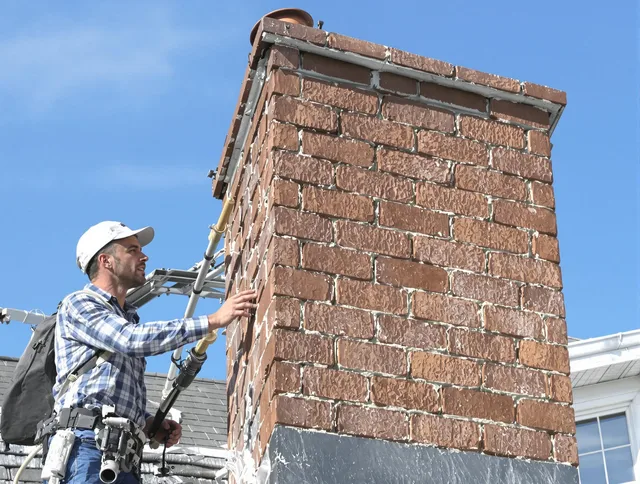 Brickwork for a chimney rebuild by Weston Chimney Sweep in Weston, MA