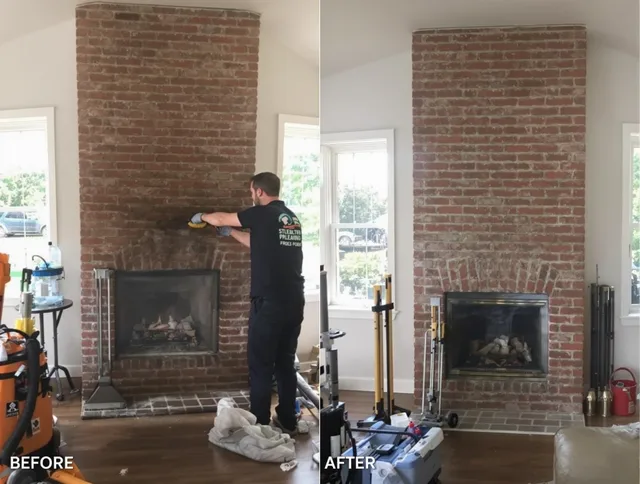 Finished chimney sweeping service by Weston Chimney Sweep in Weston, MA