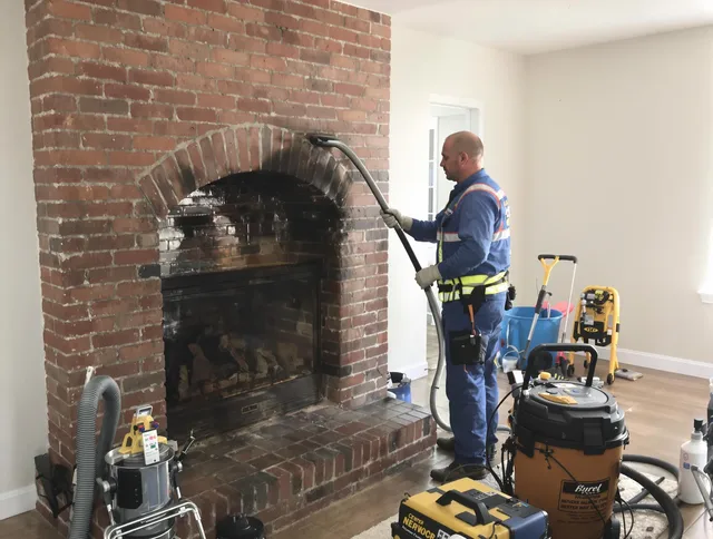 Weston Chimney Sweep expert performing detailed chimney sweep in Weston, MA