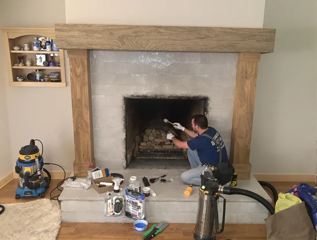 Detailed creosote removal process by Weston Chimney Sweep in Weston, MA