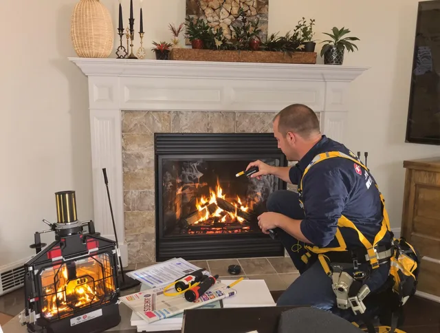 Safety-focused fireplace inspection by Weston Chimney Sweep in Weston, MA