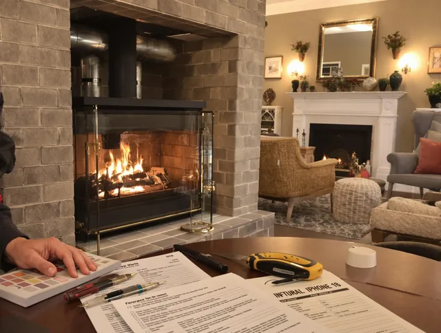 Weston Chimney Sweep verifying fireplace safety measures in Weston, MA