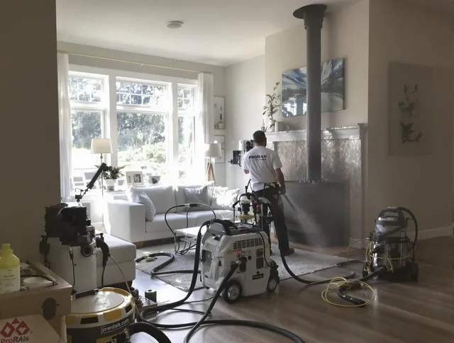 Soot removal service by Weston Chimney Sweep for a fireplace in Weston, MA